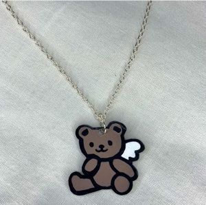 4/$60 Angel Teddy Bear Necklace - Hand-Made